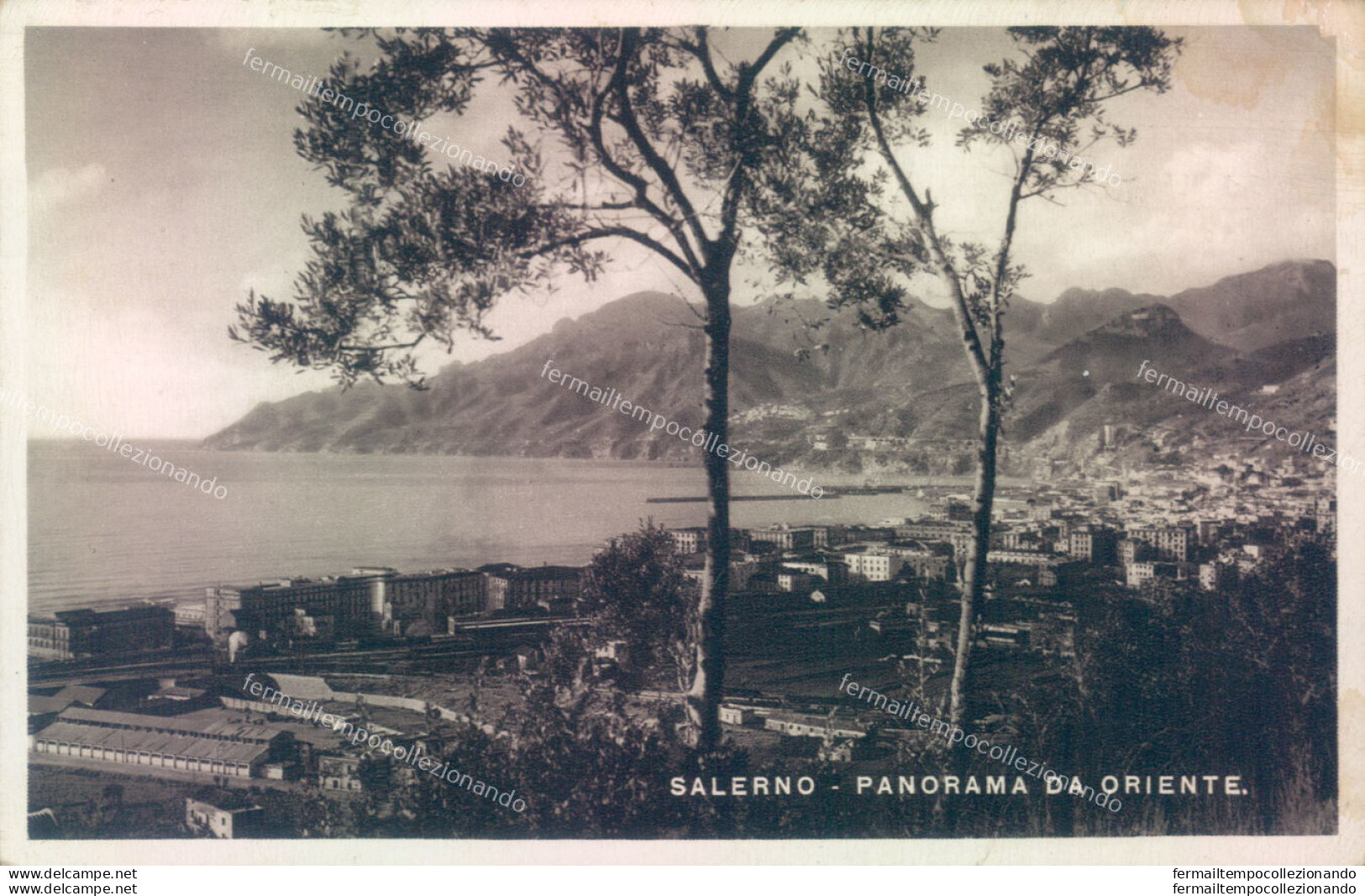 Aa28 Cartolina Salerno Citta' Panorama Da Oriente 1939 - Salerno