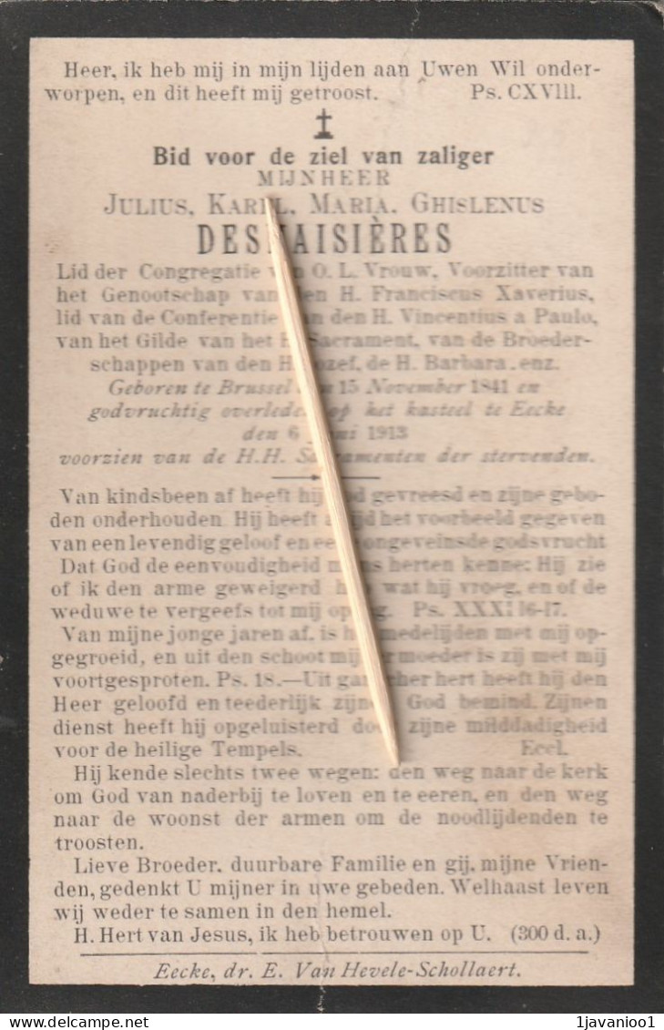 Eke, Eecke, Julius Desmaisières, 1913 - Images Religieuses