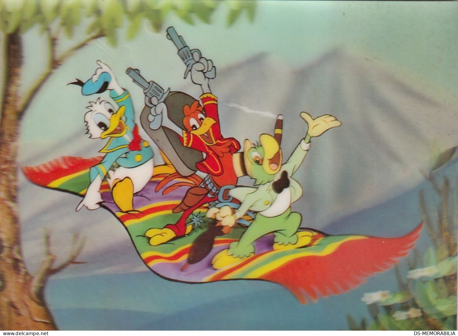 Disney - Donald Duck ,Three Riders 3 D Dimensional Postcard - Autres & Non Classés