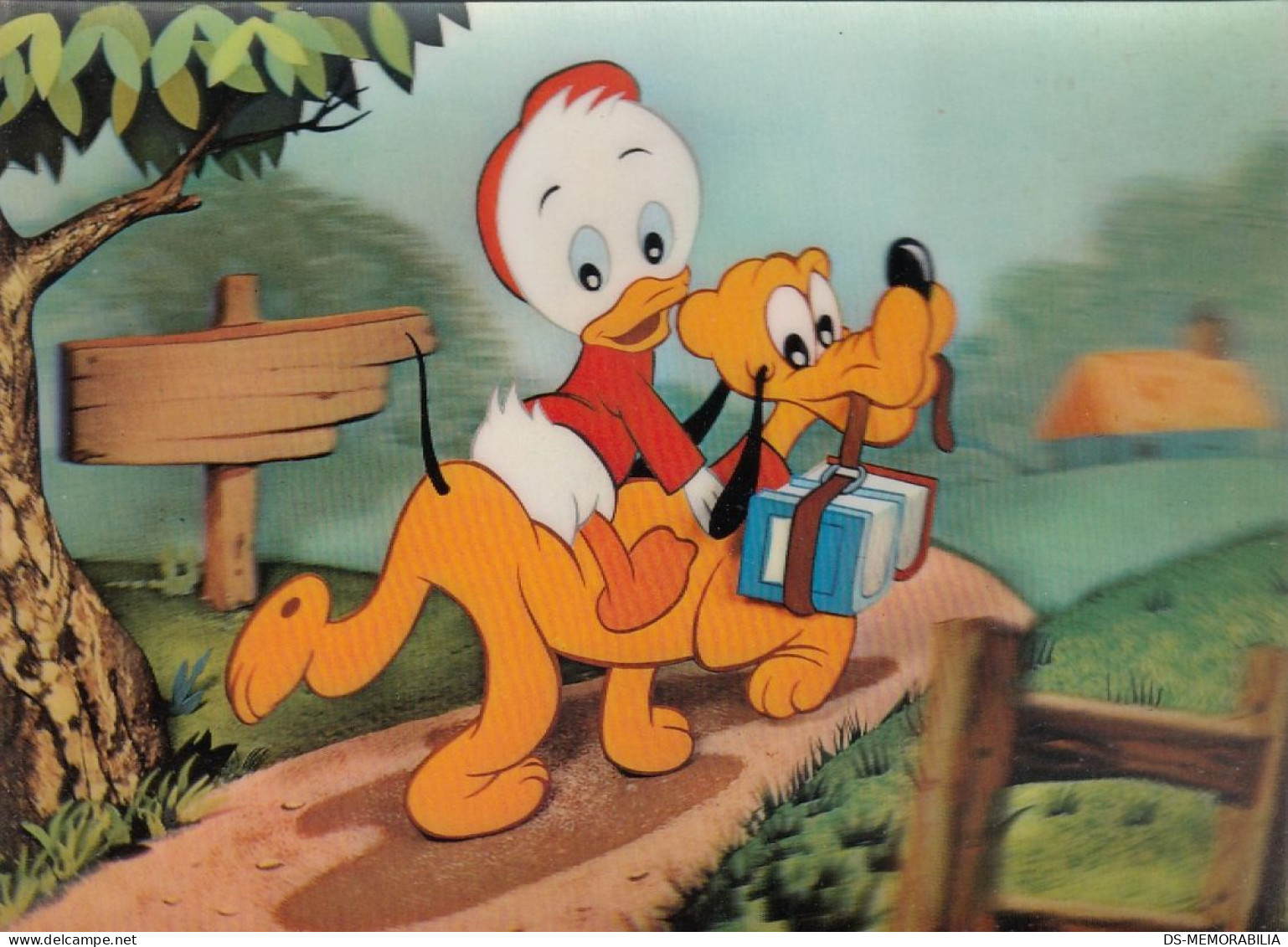 Disney - Donald Duck Nephew & Pluto 3 D Dimensional Postcard - Autres & Non Classés