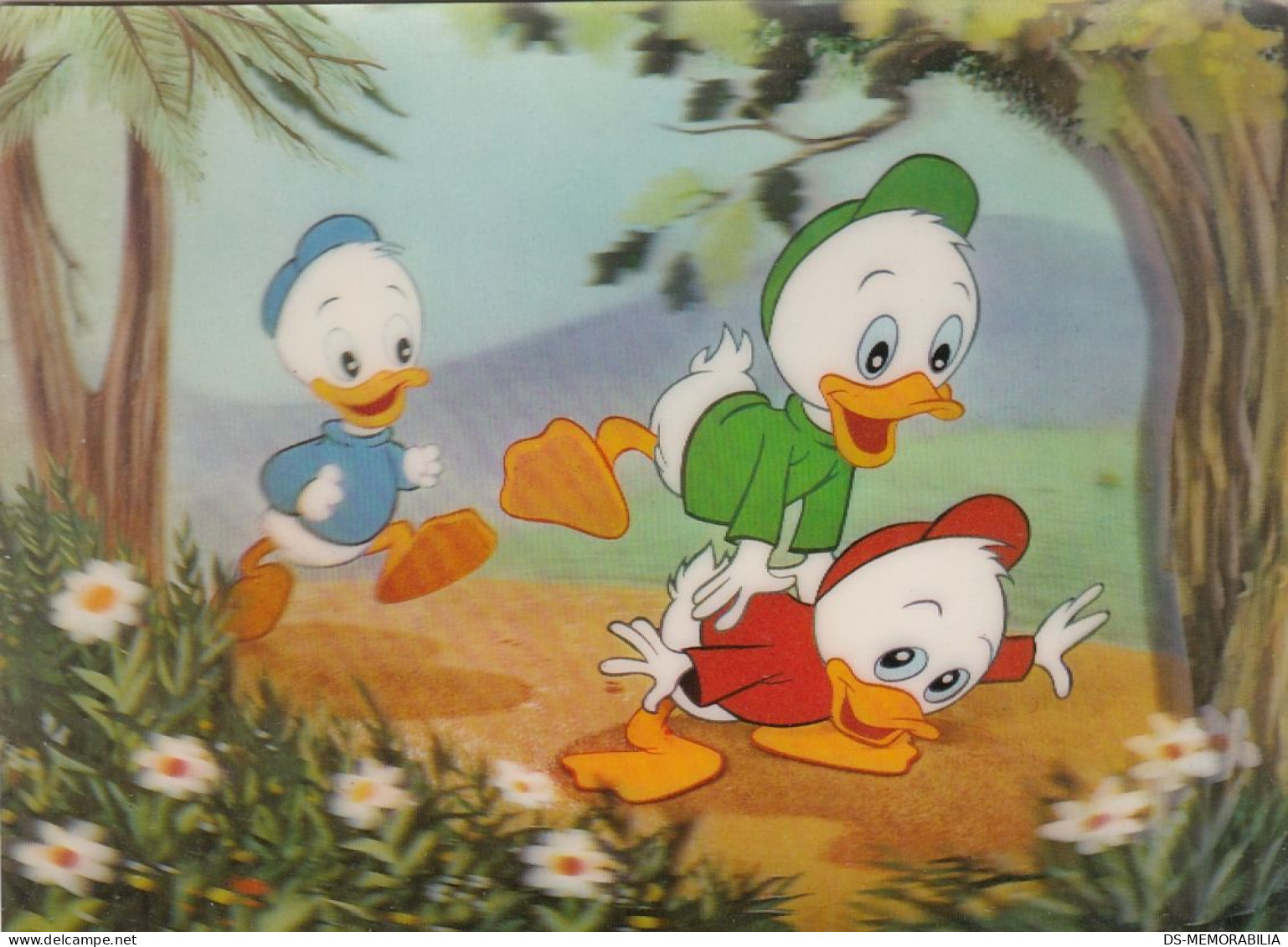 Disney - Donald Duck Nephews 3 D Dimensional Postcard - Sonstige & Ohne Zuordnung