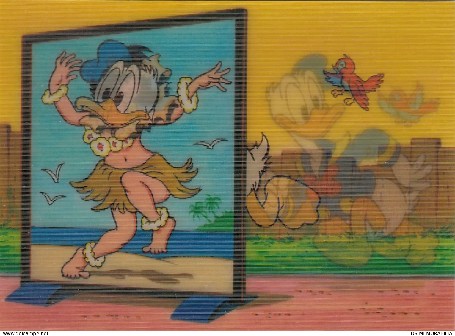 Disney - Donald Duck Hawaiian Dance 3 D Dimensional Postcard - Sonstige & Ohne Zuordnung