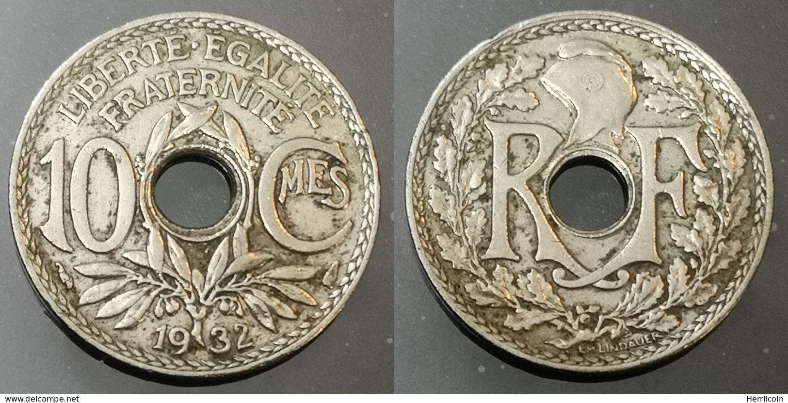 Monnaie France - 1932 - 10 Centimes Lindauer Cupronickel, Non Souligné - 25 Centimes