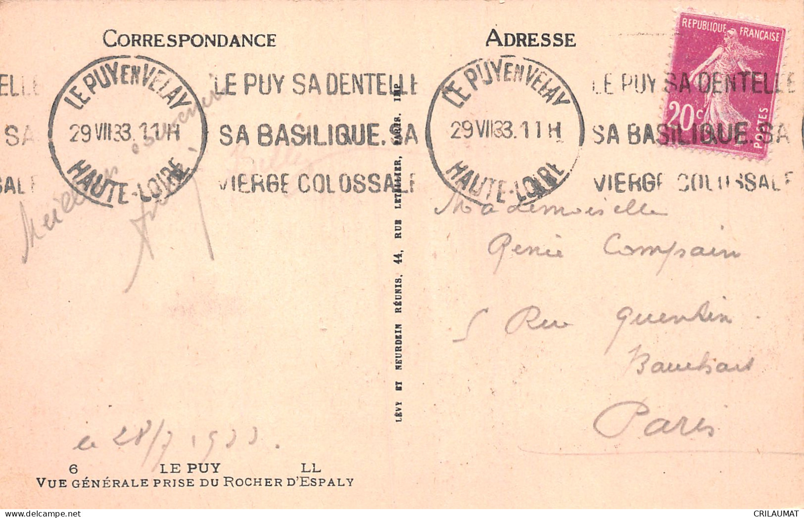 43-LE PUY-N°T2937-G/0167 - Other & Unclassified