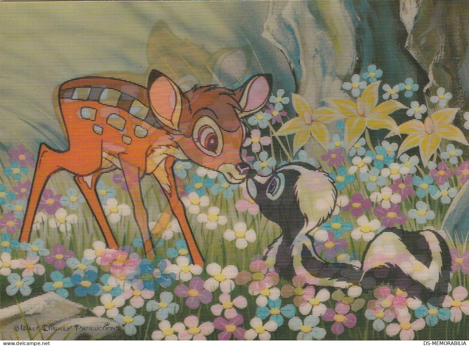 Disney - Bambi & Skunk 3 D Dimensional Postcard - Autres & Non Classés