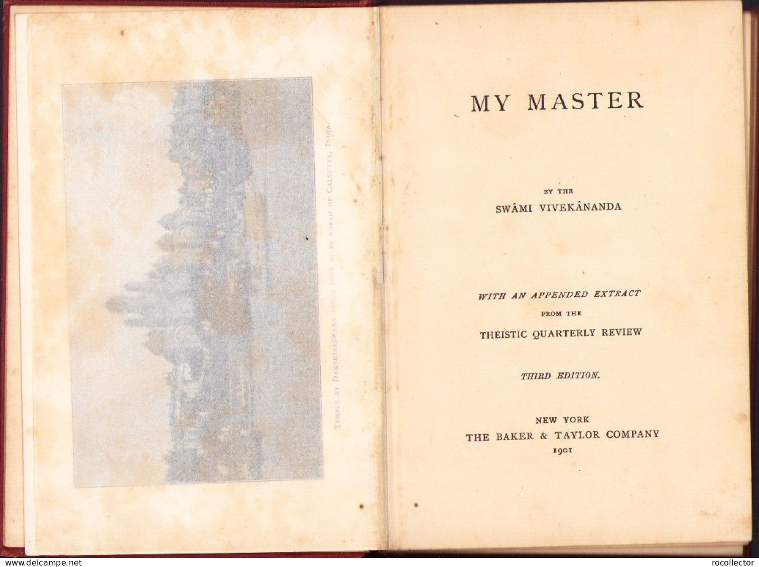 My Master By The Swami Vivekananda 1901 C3872N - Livres Anciens