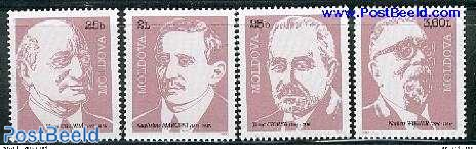 Moldova 2000 Famous Persons 4v, Mint NH, Health - Science - Health - Physicians - Statistics - Physique