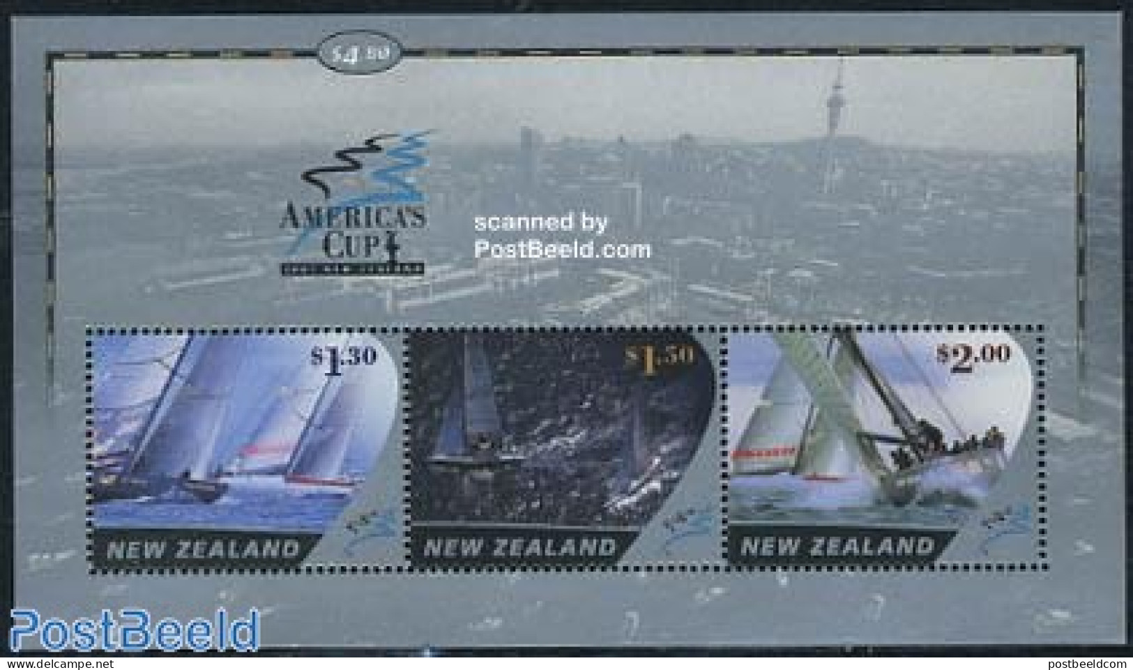 New Zealand 2002 Americas Cup S/s, Mint NH, Sport - Transport - Sailing - Ships And Boats - Neufs