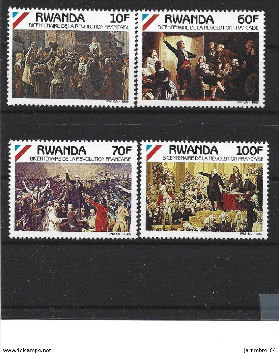 1990 RWANDA 1289-92** Révolution Française - Nuovi