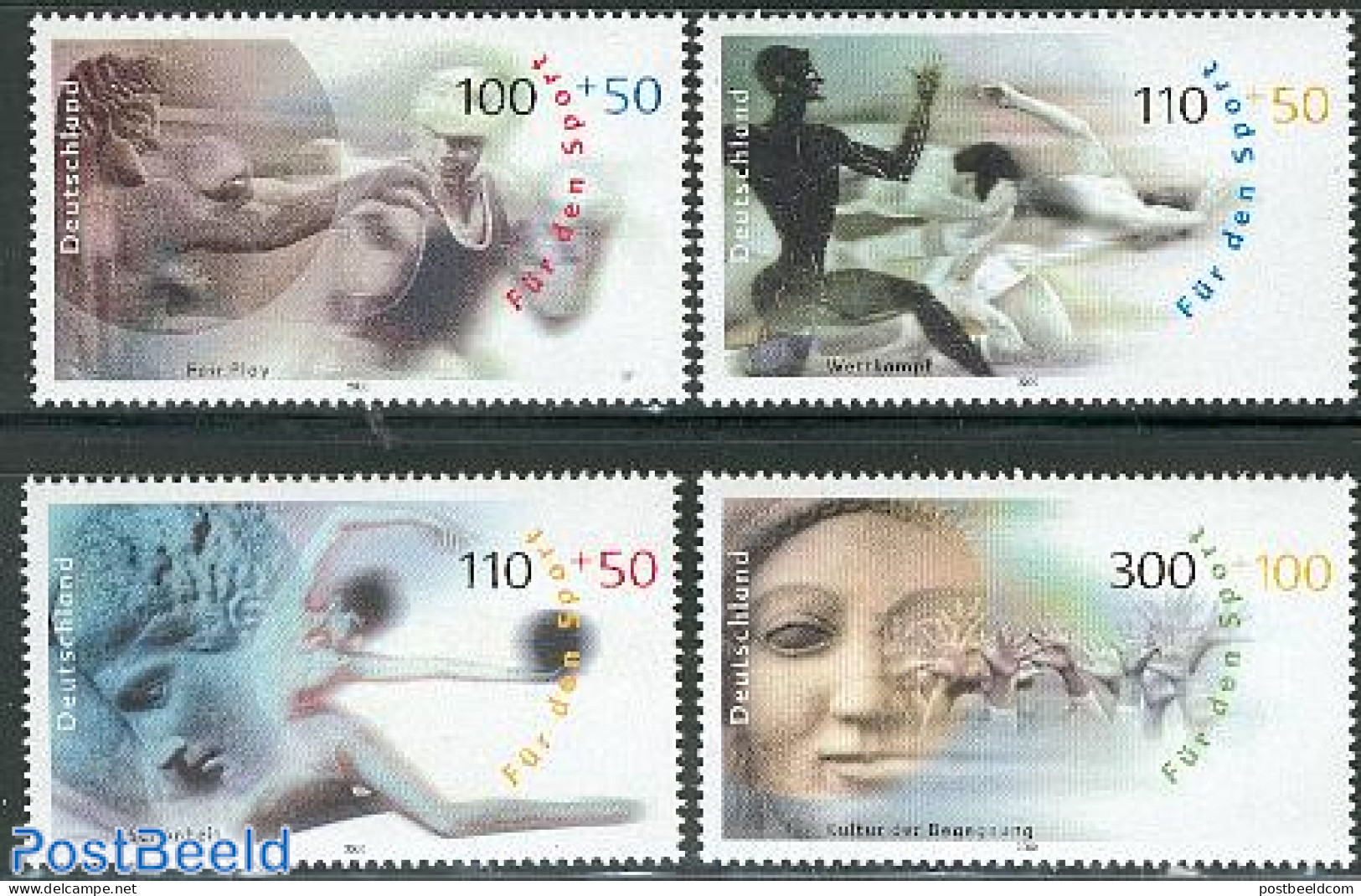 Germany, Federal Republic 2000 Sport & Peace 4v, Mint NH, Sport - Sport (other And Mixed) - Unused Stamps