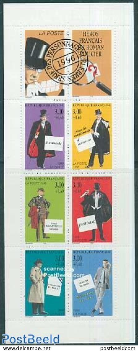France 1996 Detectives 6v In Booklet, Mint NH, Stamp Booklets - Art - Authors - Unused Stamps