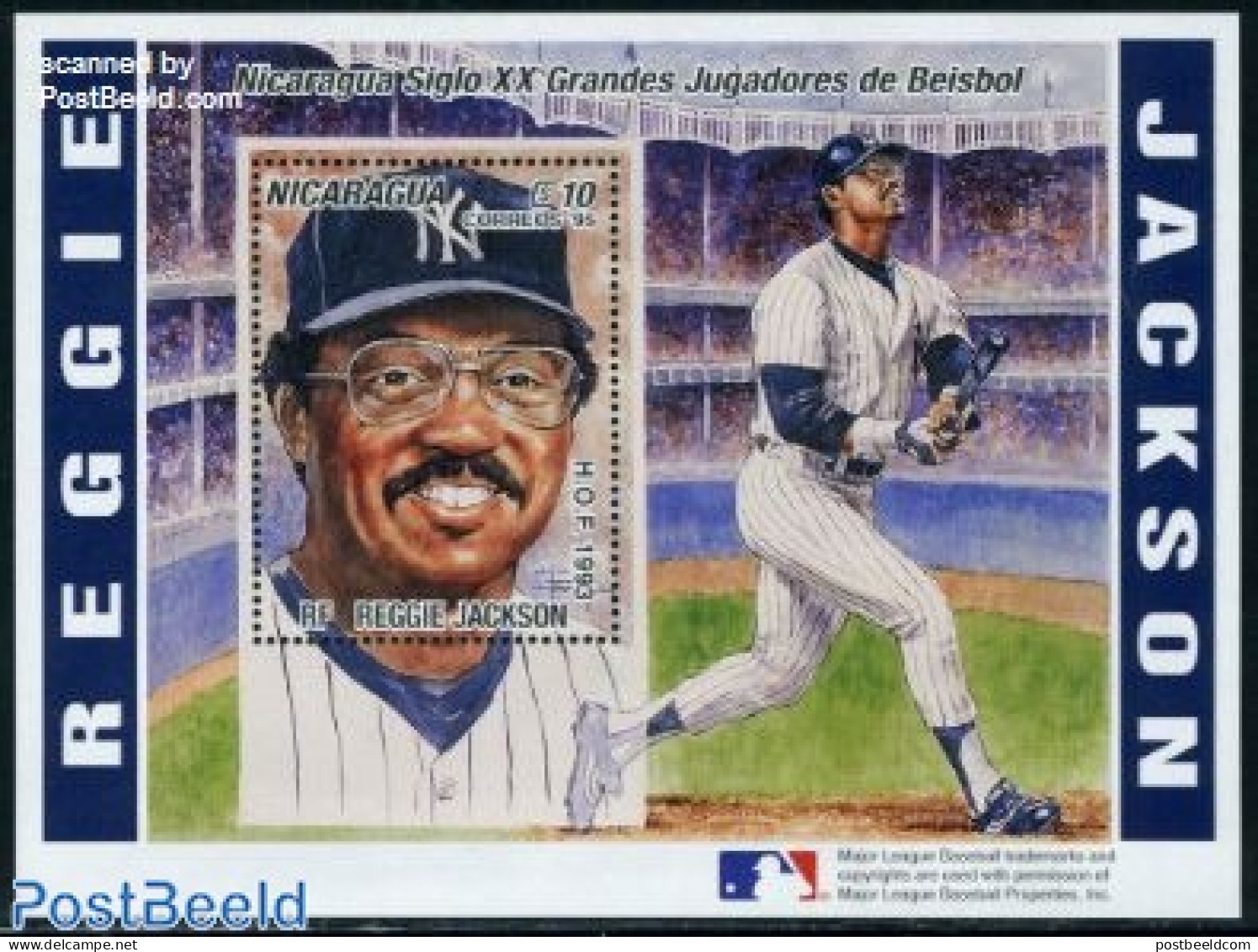 Nicaragua 1996 Reggie Jackson S/s, Mint NH, Sport - Sport (other And Mixed) - Nicaragua