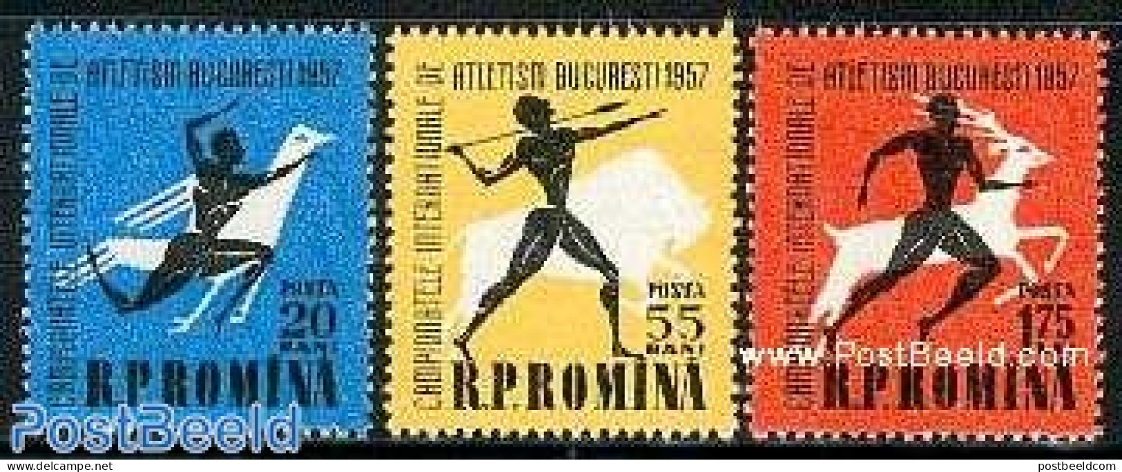 Romania 1957 Athletic Games 3v, Mint NH, Sport - Athletics - Sport (other And Mixed) - Neufs