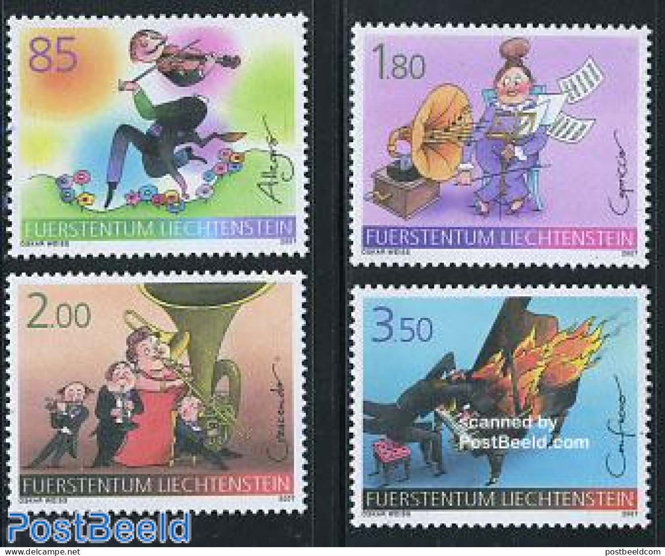 Liechtenstein 2007 Music, A Question Of Character 4v, Mint NH, Performance Art - Transport - Music - Fire Fighters & P.. - Unused Stamps