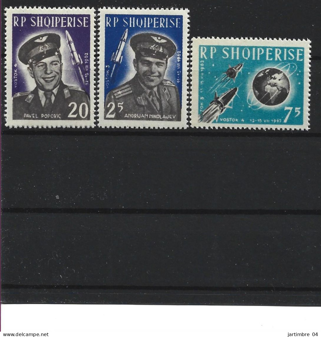 1963 ALBANIE 611-13** Espace, Vostok, Nicolaiev - Albanien