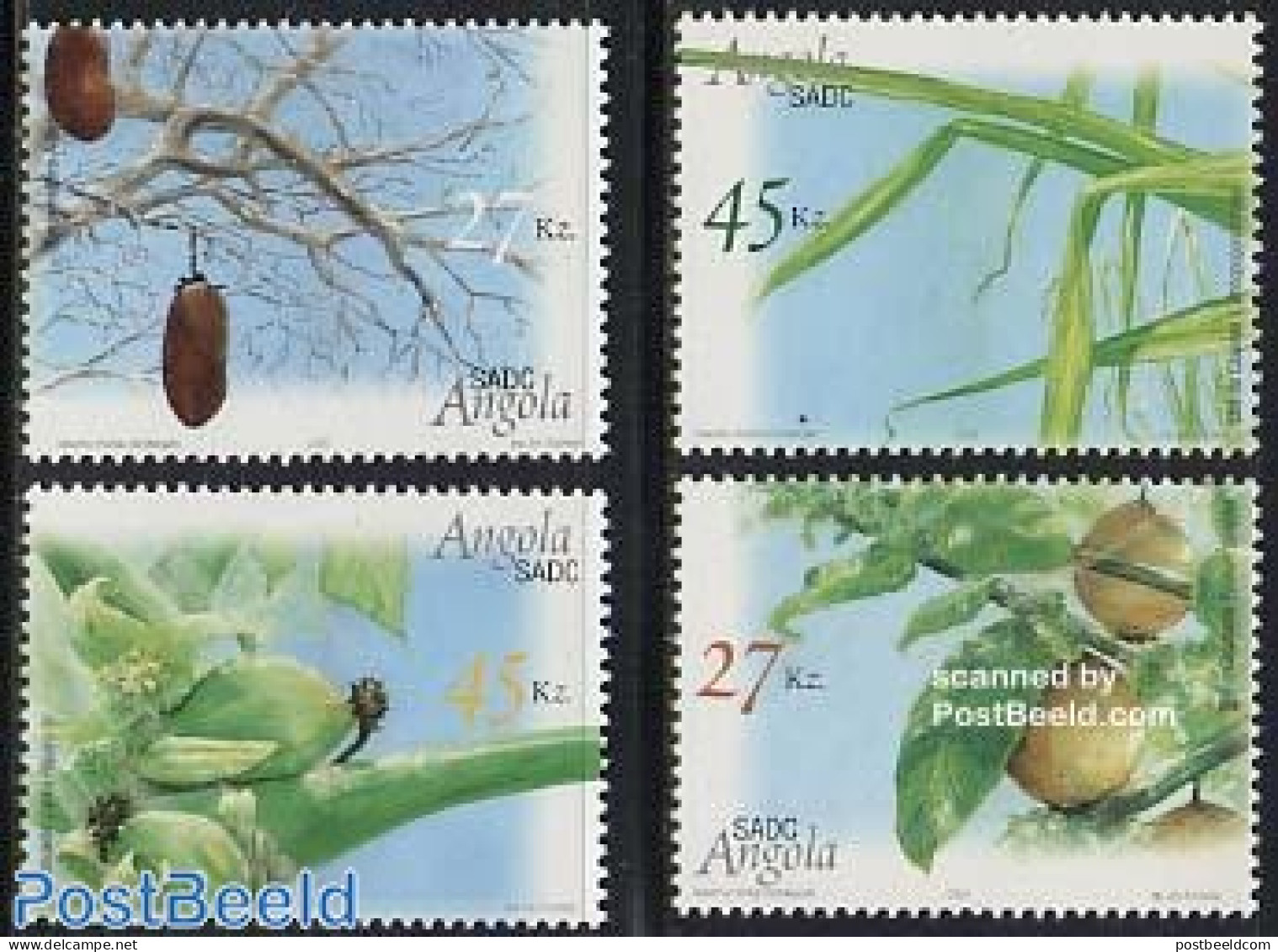 Angola 2004 Flora 4v, Mint NH, Nature - Flowers & Plants - Trees & Forests - Rotary, Club Leones