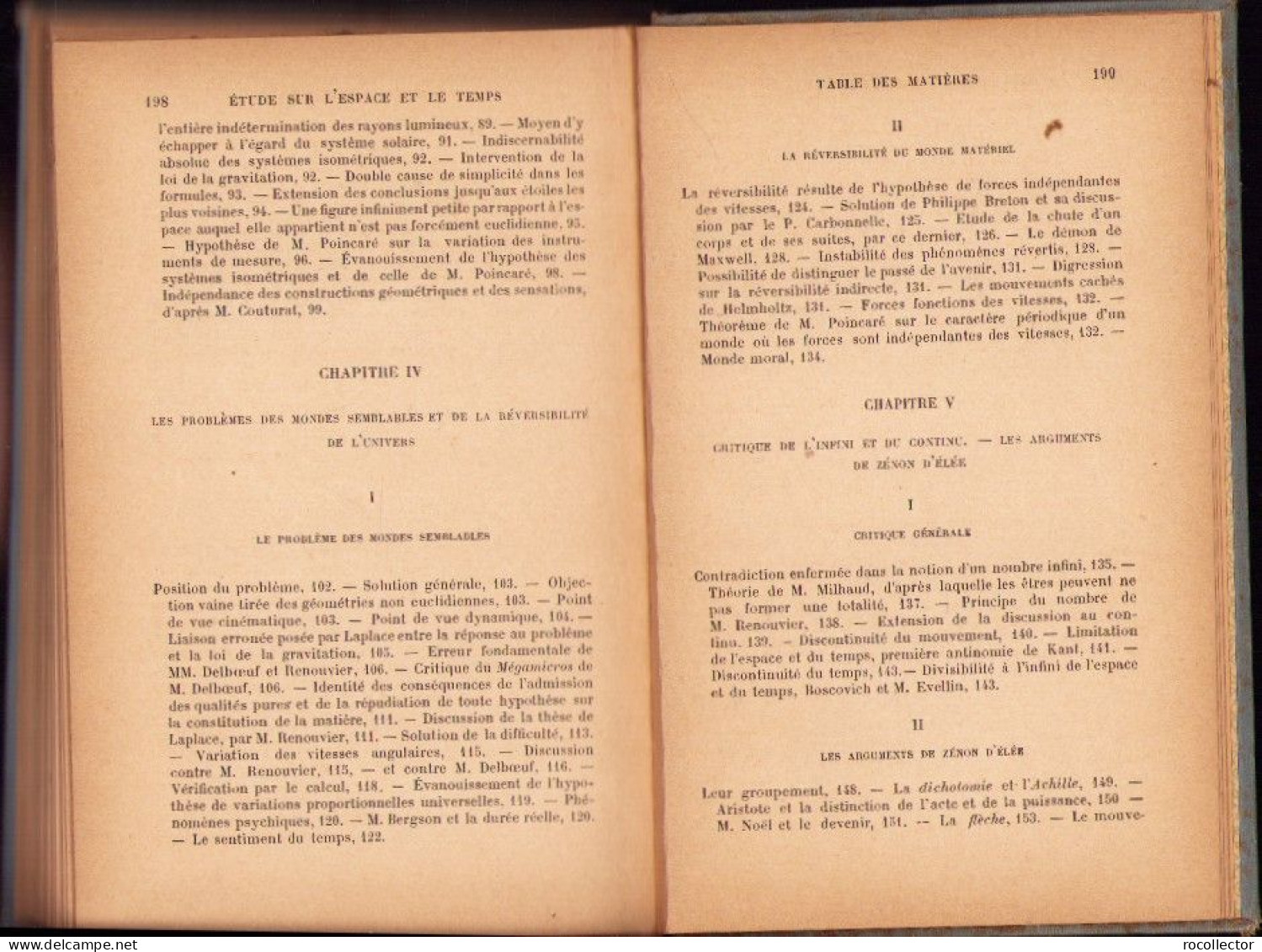 Etude Sur L’espace Et Le Temps Par Georges Lechalas 1896 C3869N - Oude Boeken