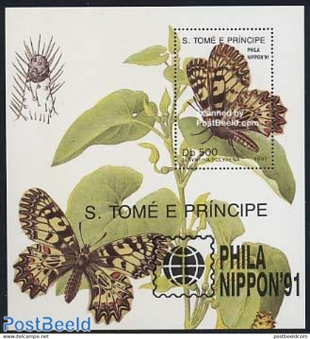 Sao Tome/Principe 1991 Philanippon S/s, Mint NH, Nature - Butterflies - Sao Tome And Principe