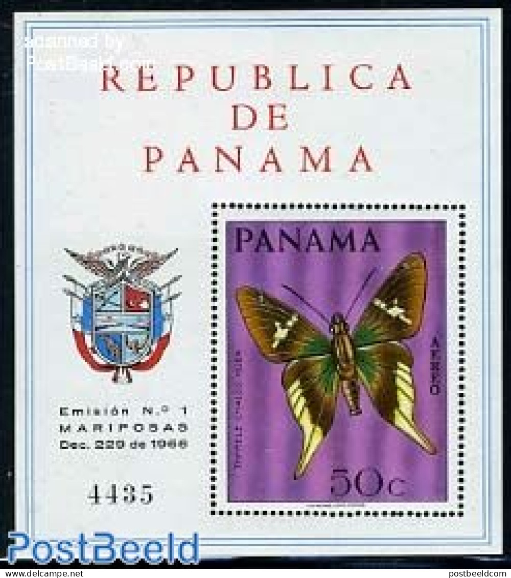 Panama 1968 Butterflies S/s, Mint NH, Nature - Butterflies - Panama
