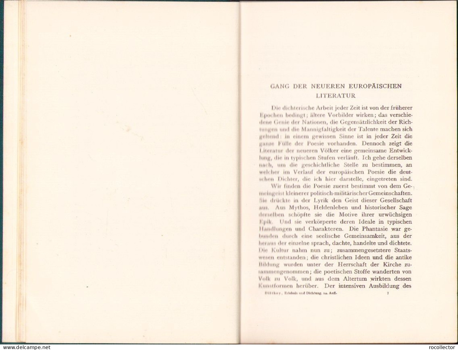 Das Erlebnis Und Die Dichtung Lessing Goethe Novalis Hölderlin Von Wilhelm Dilthey 1929 C3866N - Old Books