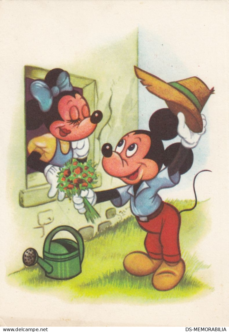 Disney - Mickey Mouse & Minnie Old Postcard 1965 - Sonstige & Ohne Zuordnung