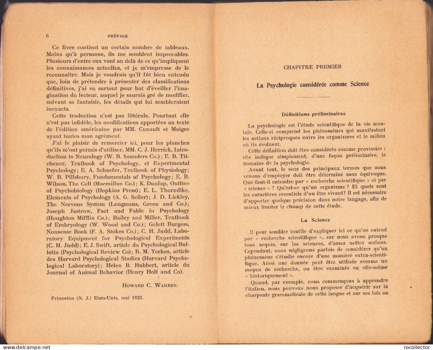 Precis De Psychologie Par Howard Warren 1923 C3865N - Libros Antiguos Y De Colección