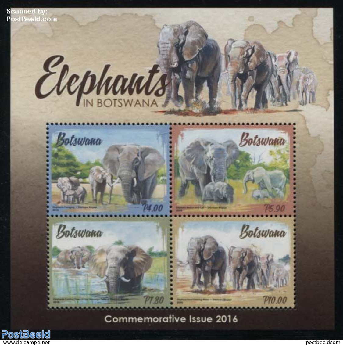 Botswana 2016 Elephants S/s, Mint NH, Nature - Elephants - Botswana (1966-...)