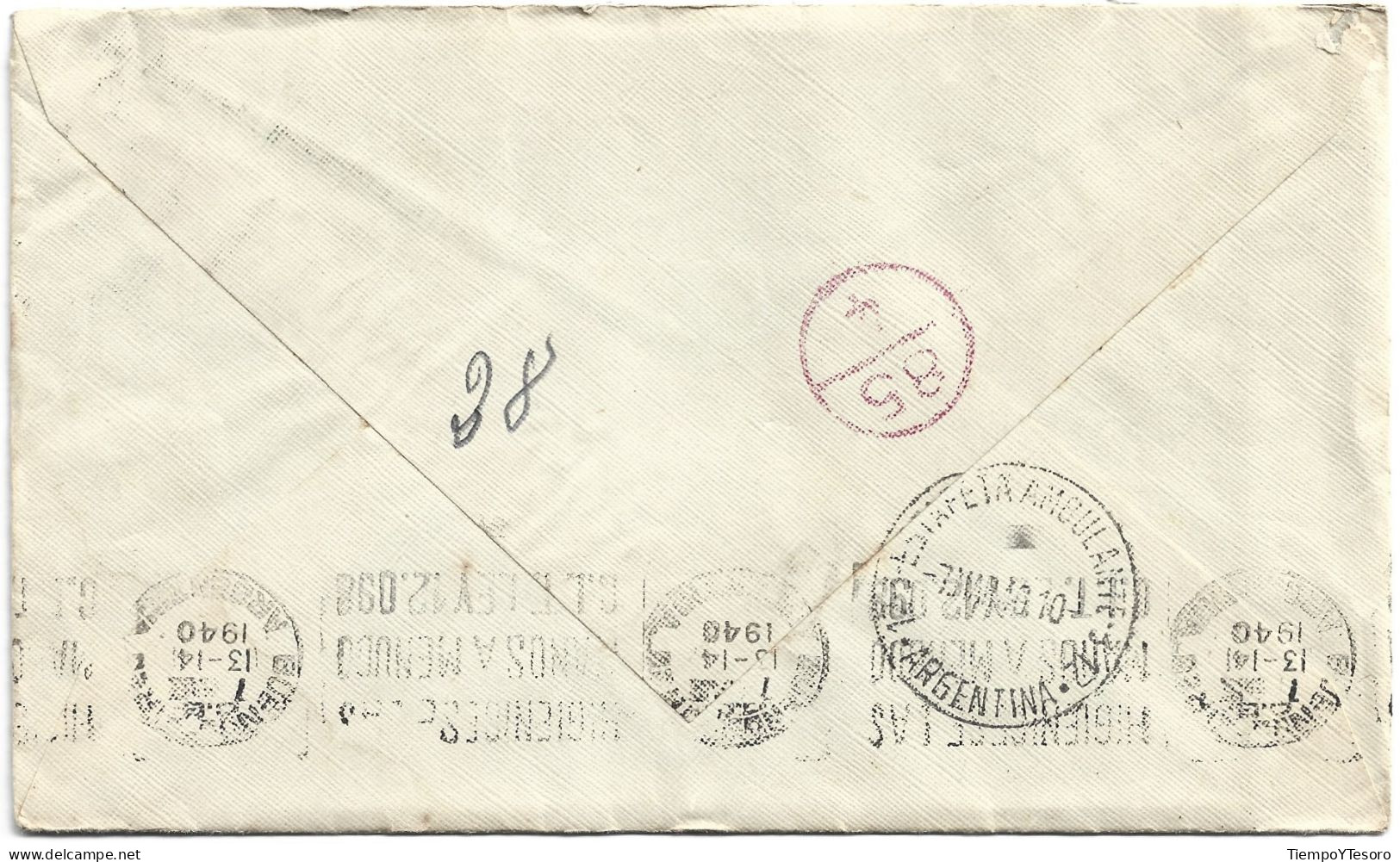 Correspondence - Argentina, Buenos Aires, Mariano Moreno Stamps, 1940, N°1560 - Brieven En Documenten