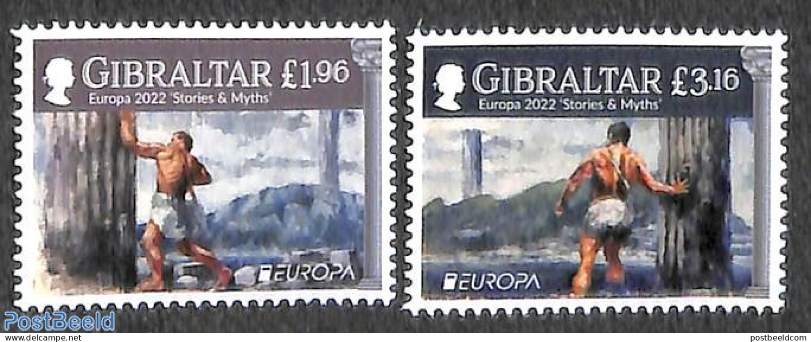 Gibraltar 2022 Europa, Myths & Legends 2v, Mint NH, History - Europa (cept) - Art - Fairytales - Contes, Fables & Légendes