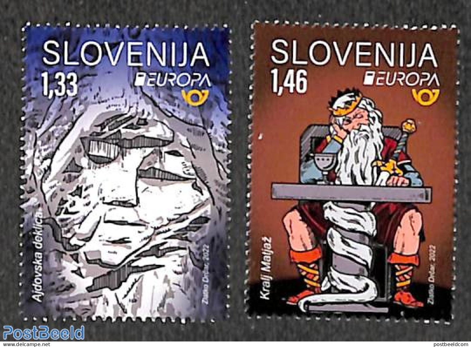 Slovenia 2022 Europa, Myths & Legends 2v, Mint NH, History - Europa (cept) - Art - Fairytales - Fiabe, Racconti Popolari & Leggende