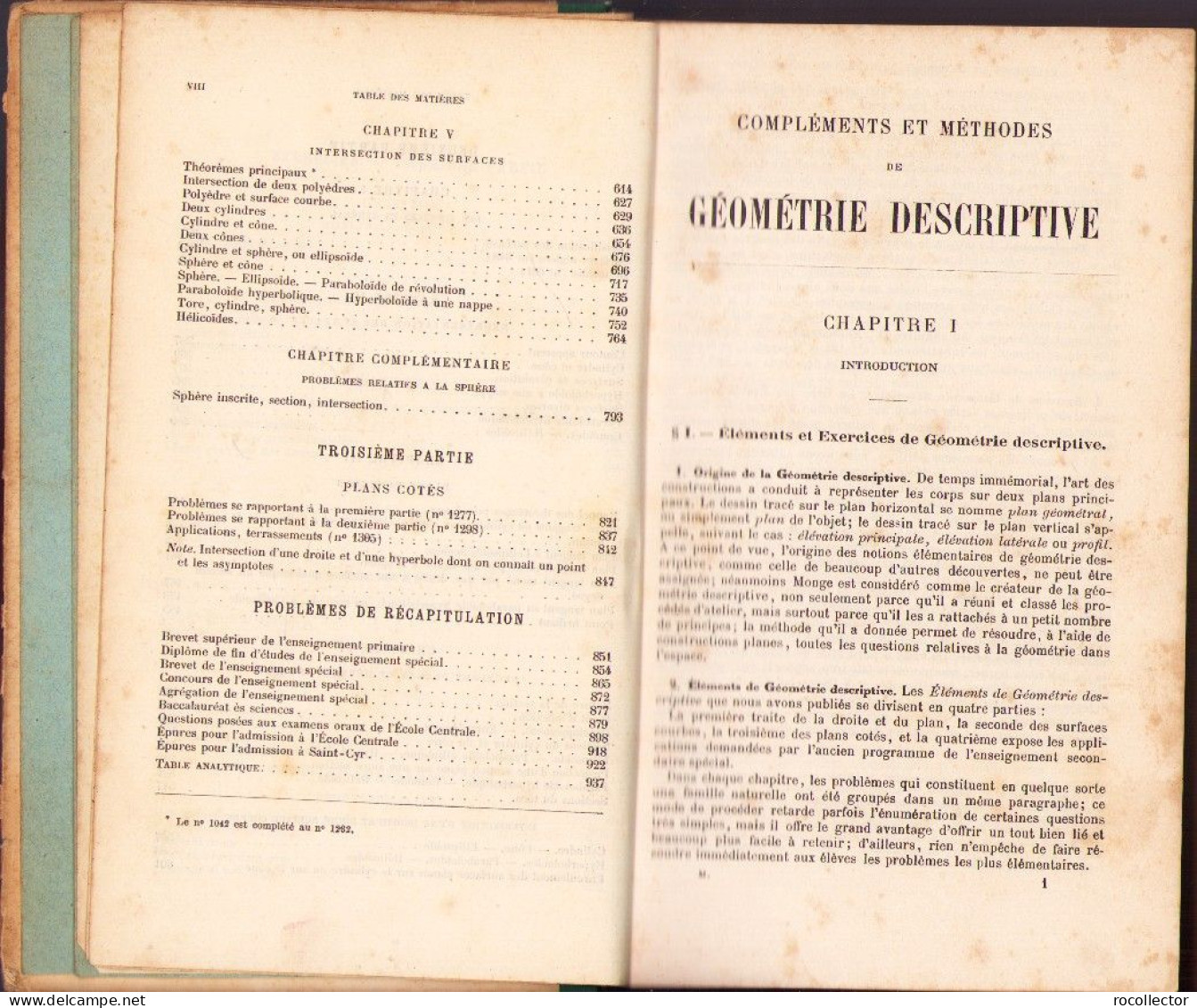 Exercises de geometrie descriptive par F J C3864N