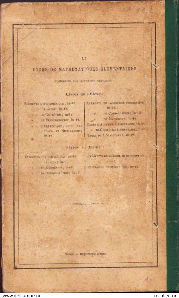 Exercises de geometrie descriptive par F J C3864N