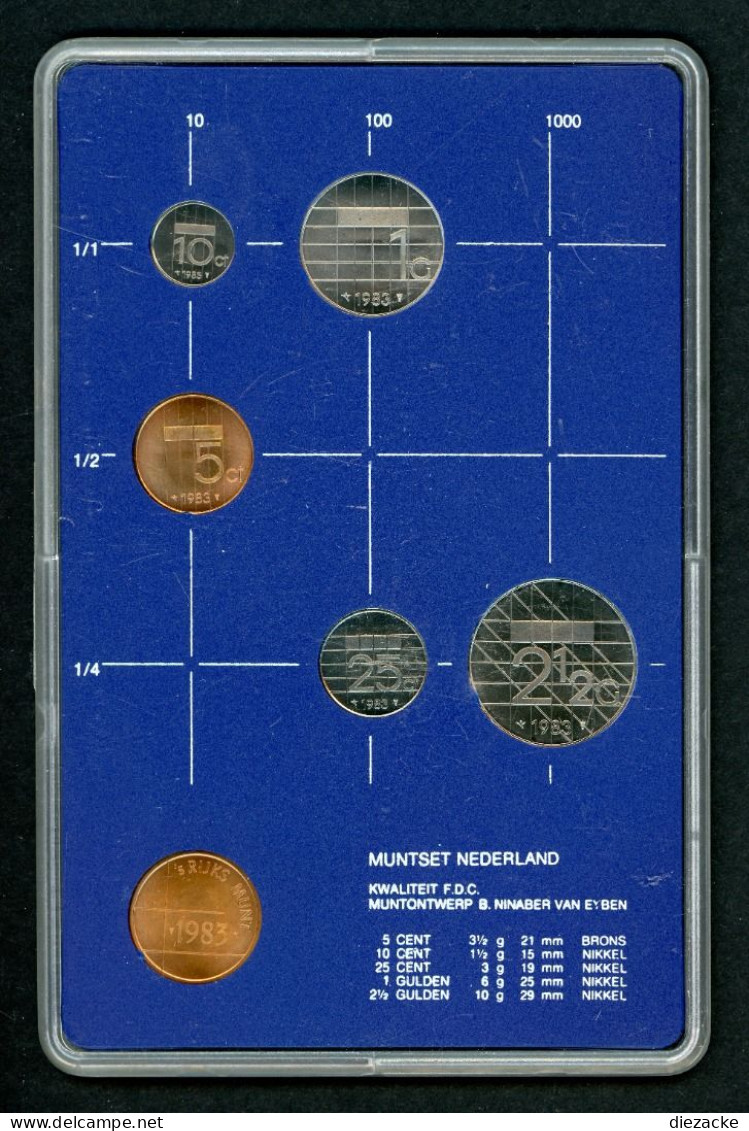 Niederlande 1983 KMS/ Kursmünzensatz In Hartbox ST (MZ1244 - Sonstige & Ohne Zuordnung