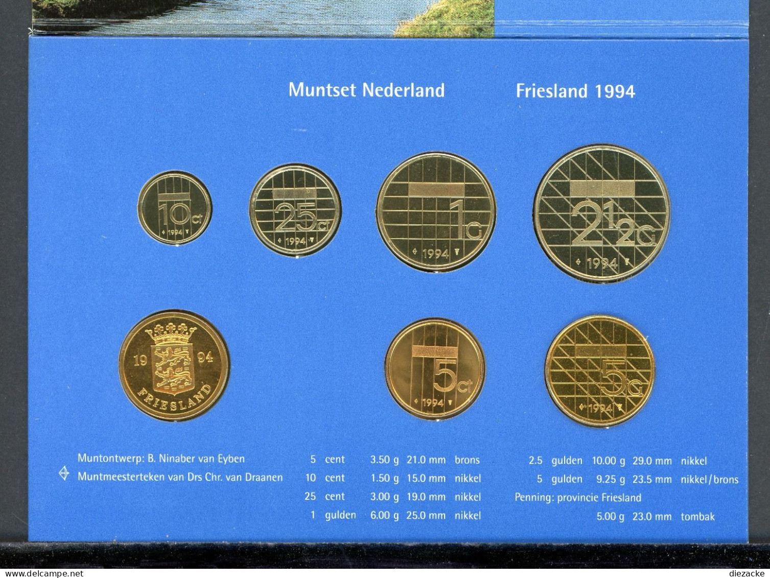 Niederlande 1994 KMS/ Kursmünzensatz Im Folder ST (MZ1252 - Andere & Zonder Classificatie