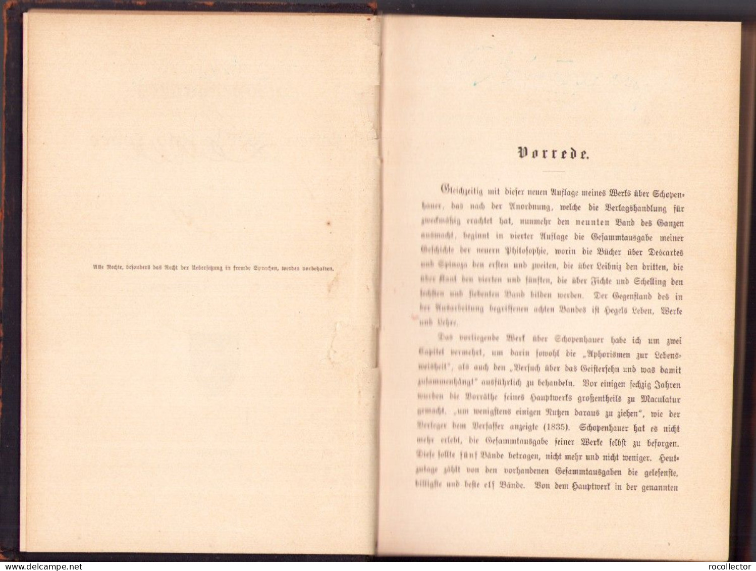 Schopenhauers Leben Werke Und Lehre Von Kuno Fischer 1898 C3862N - Old Books