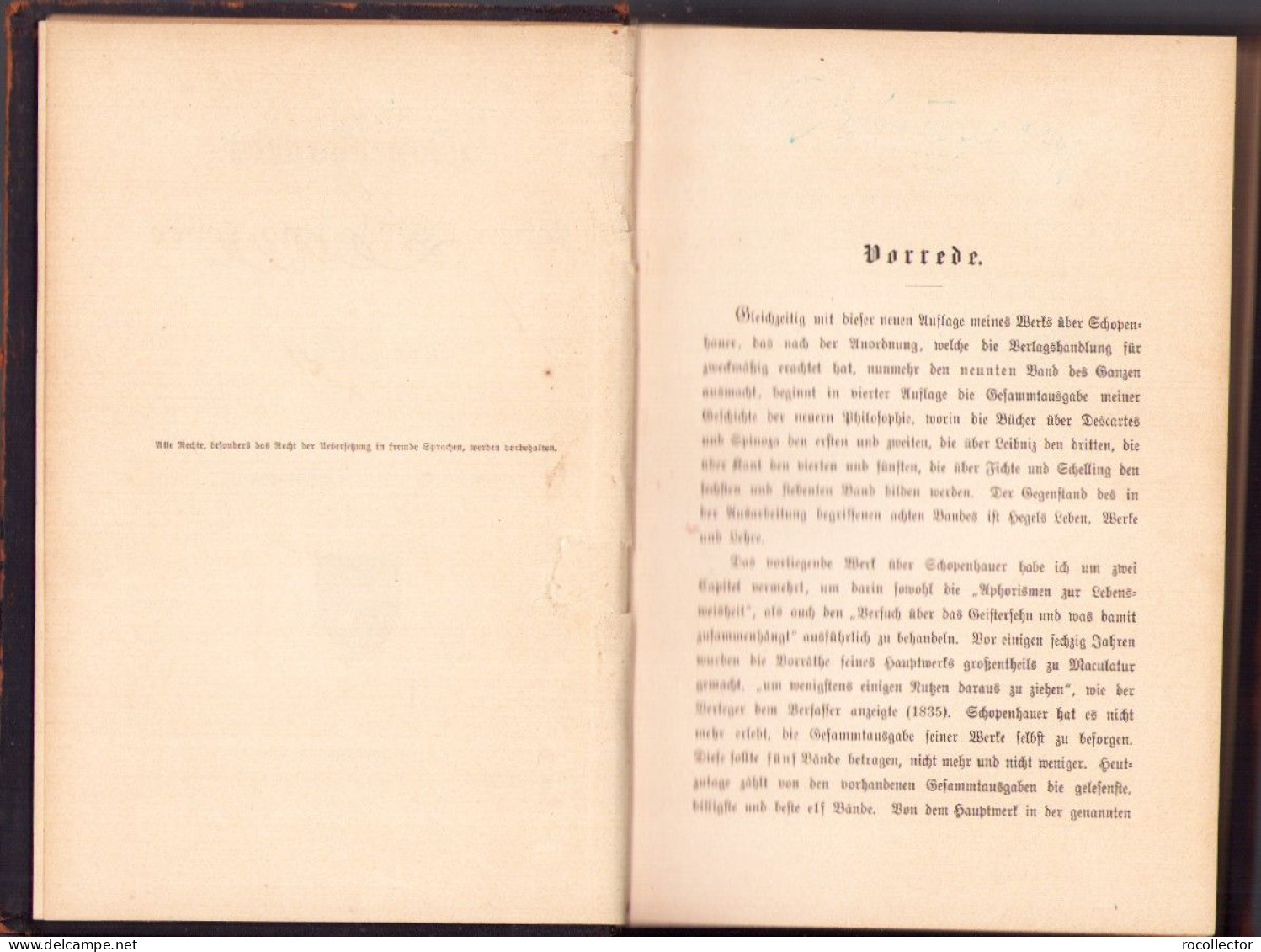 Schopenhauers Leben Werke Und Lehre Von Kuno Fischer 1898 C3862N - Alte Bücher