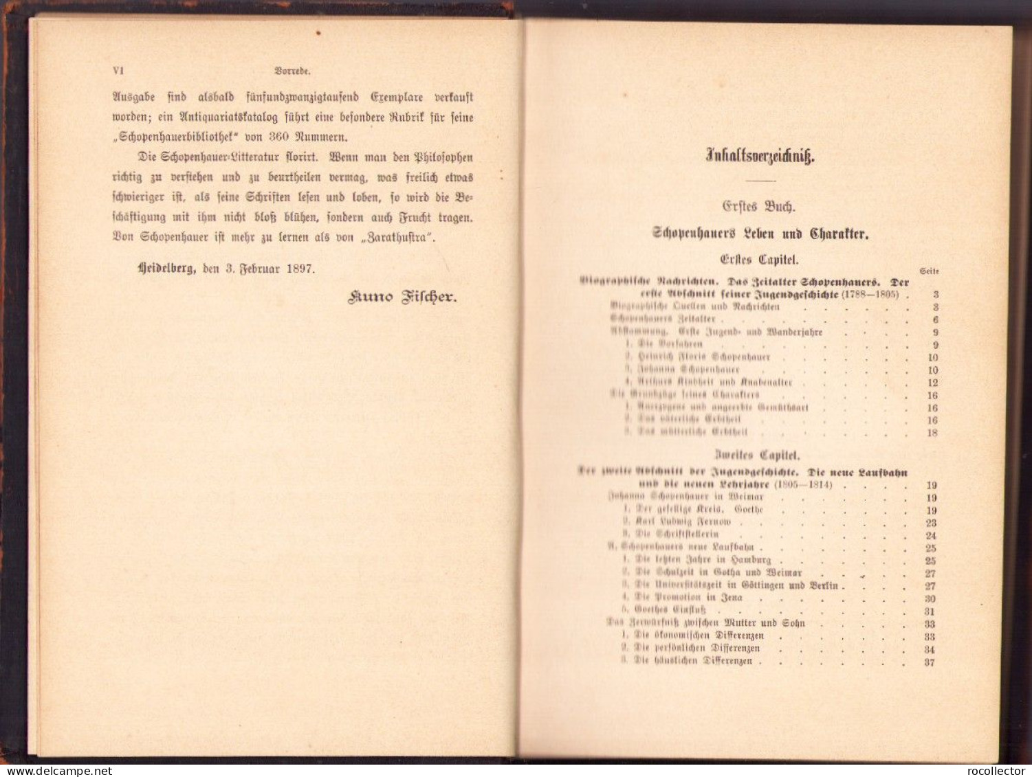 Schopenhauers Leben Werke Und Lehre Von Kuno Fischer 1898 C3862N - Alte Bücher