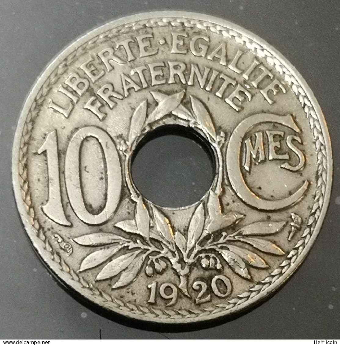 Monnaie France - 1920 - 10 Centimes Lindauer Cupronickel, Non Souligné - 25 Centimes