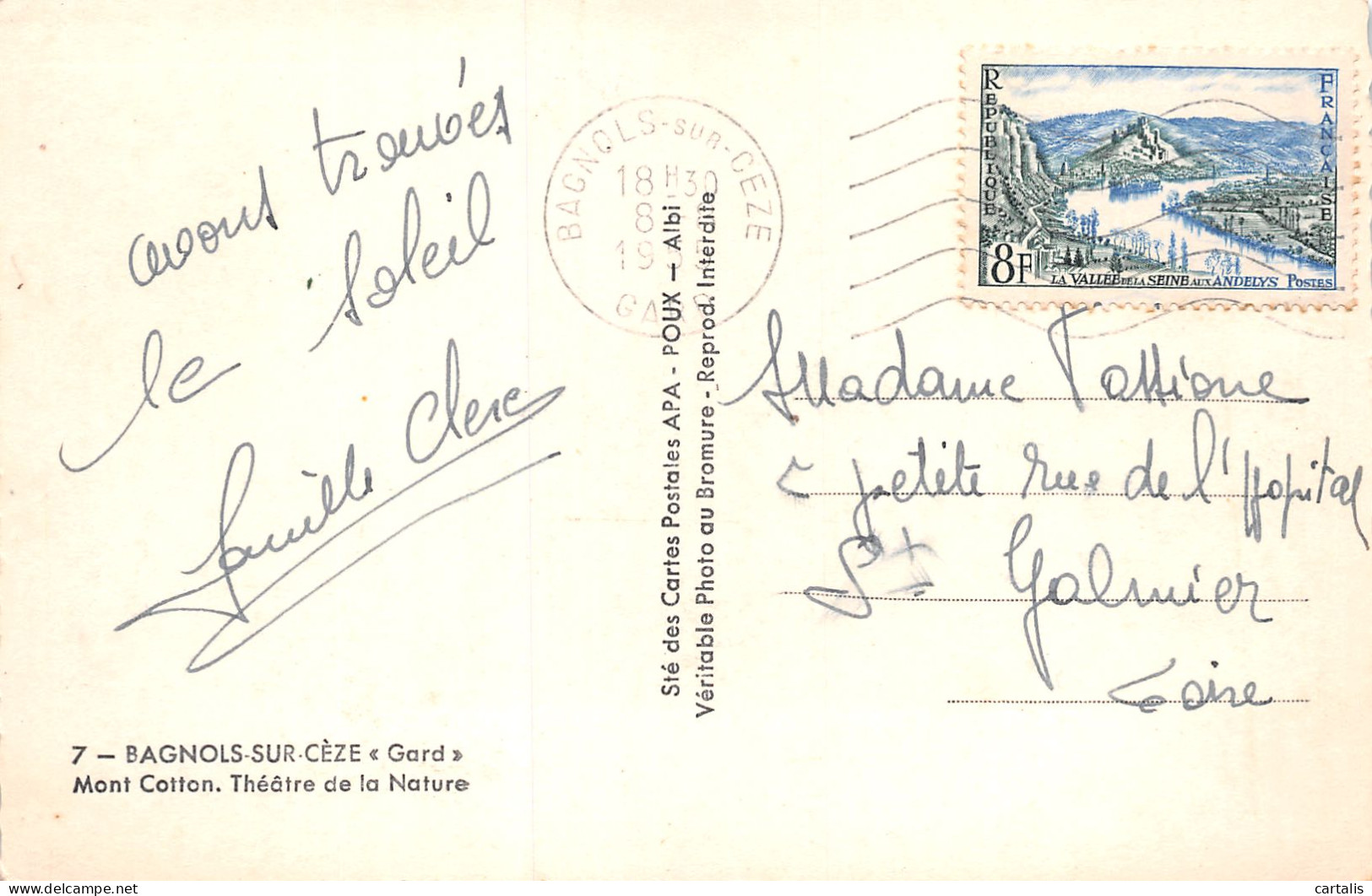 30-BAGNOLS SUR CEZE-N°3882-E/0041 - Bagnols-sur-Cèze