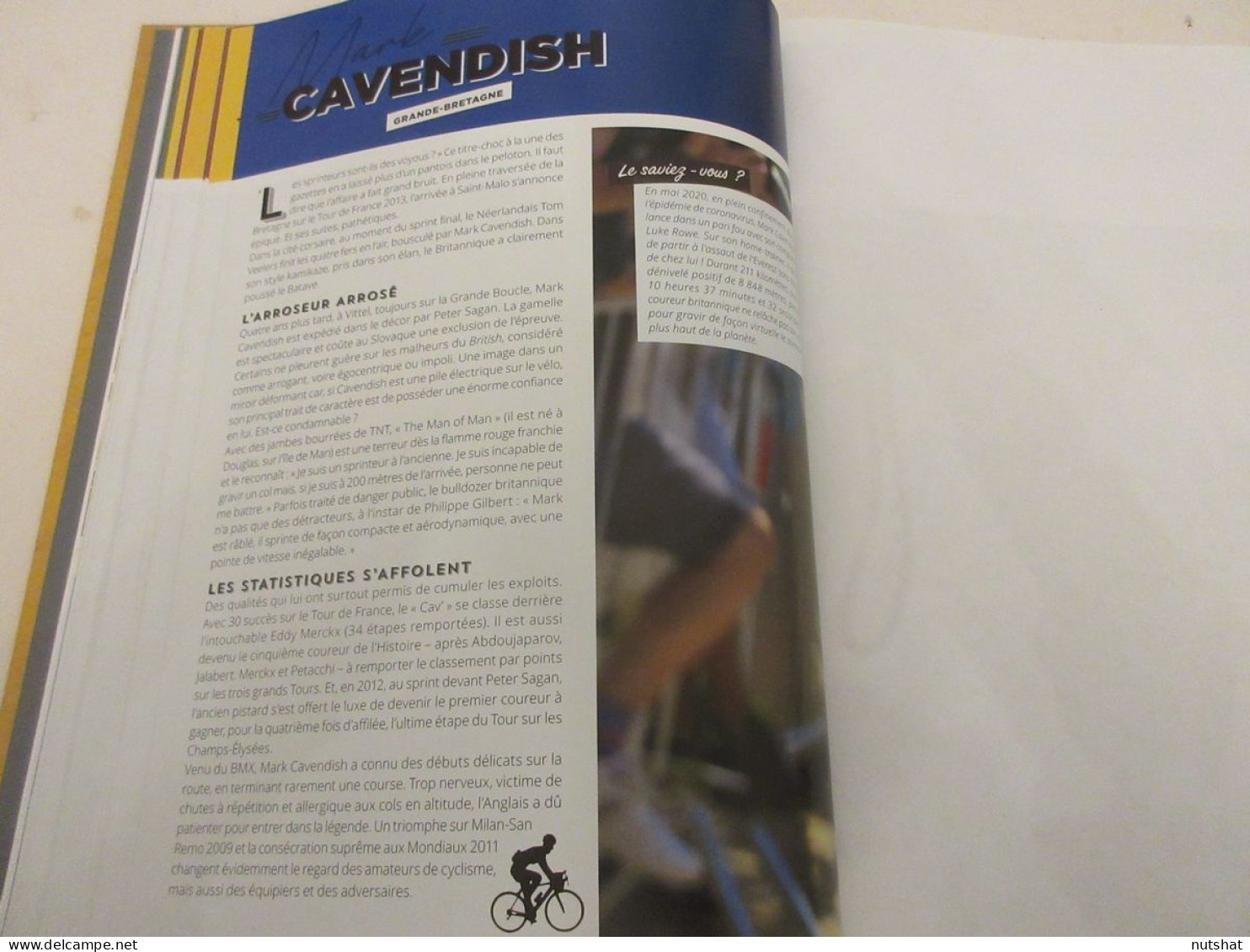 CYCLISME COUPURE LIVRE EC040 Mark CAVENDISH DIMENSION DATA - Sport