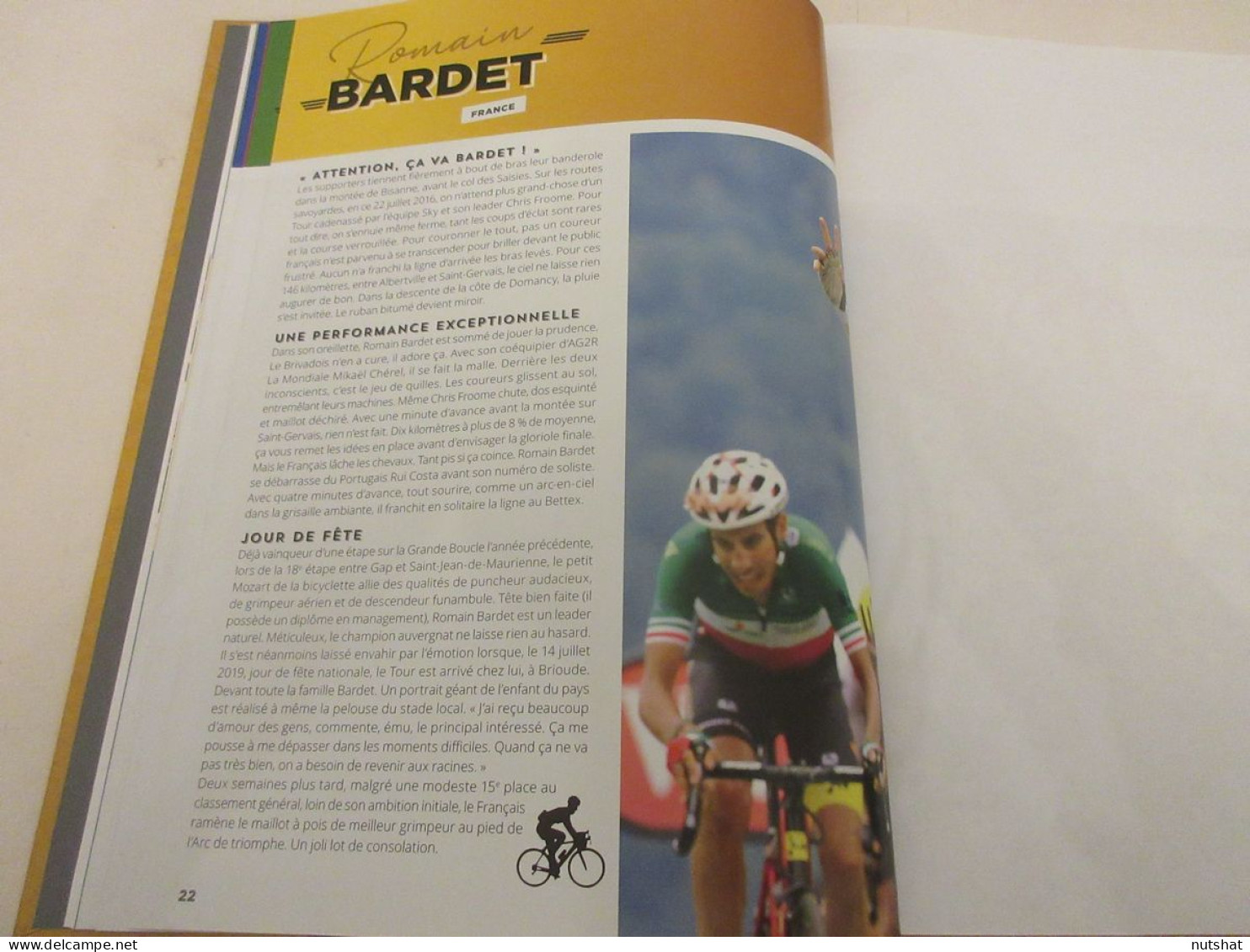 CYCLISME COUPURE LIVRE EC022 Romain BARDET AG2R LA MONDIALE - Deportes
