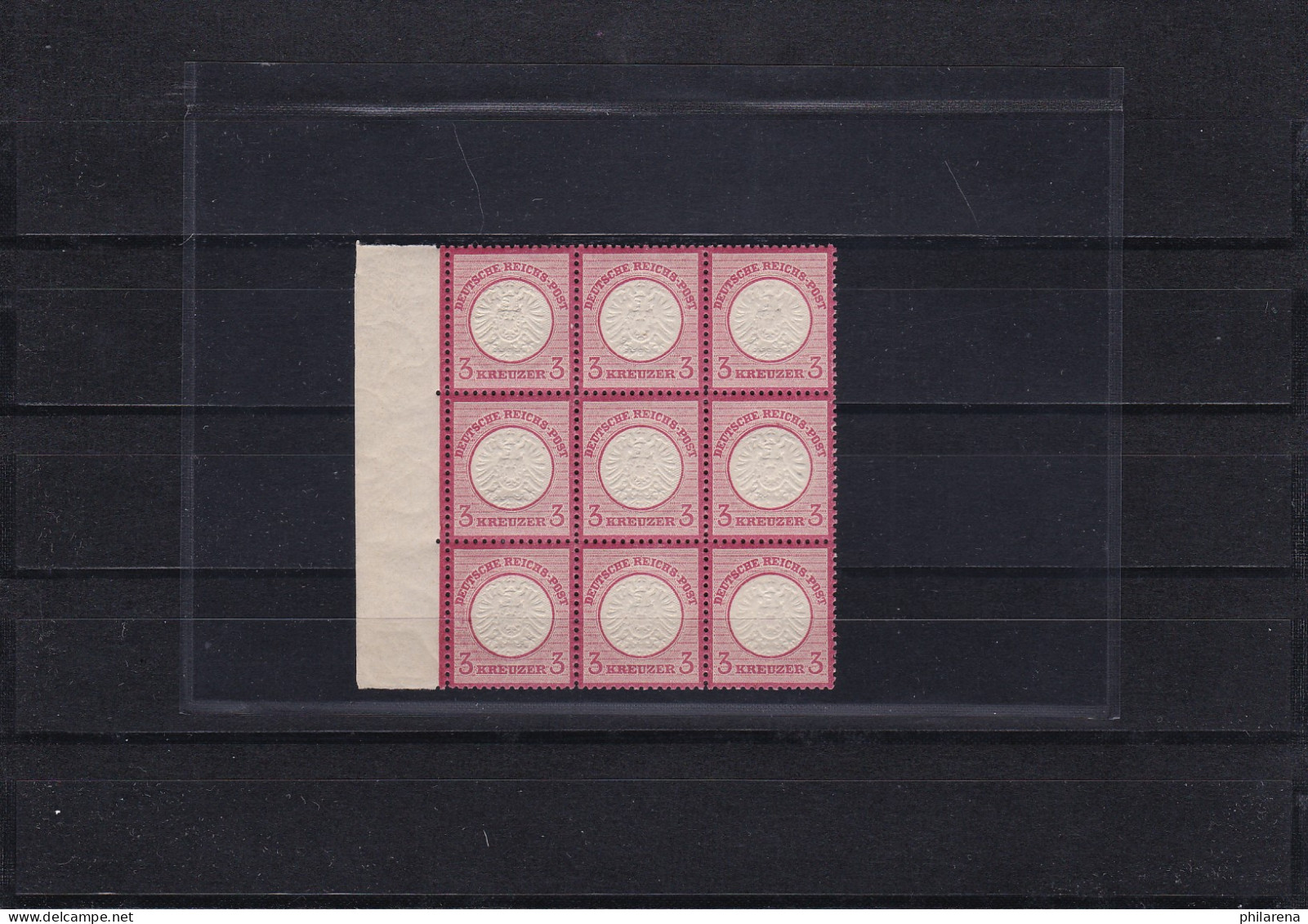 Deutsches Reich: 25 (9er Block), Postfrisch, 1x Plattenfehler, BPP Attest - Ungebraucht