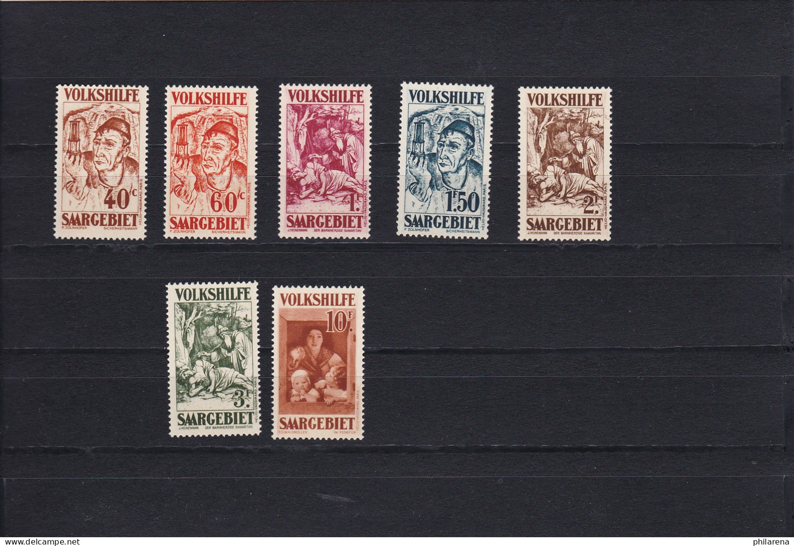 Saargebiet: MiNr. 144-150, Postfrisch, BPP Attest - Unused Stamps