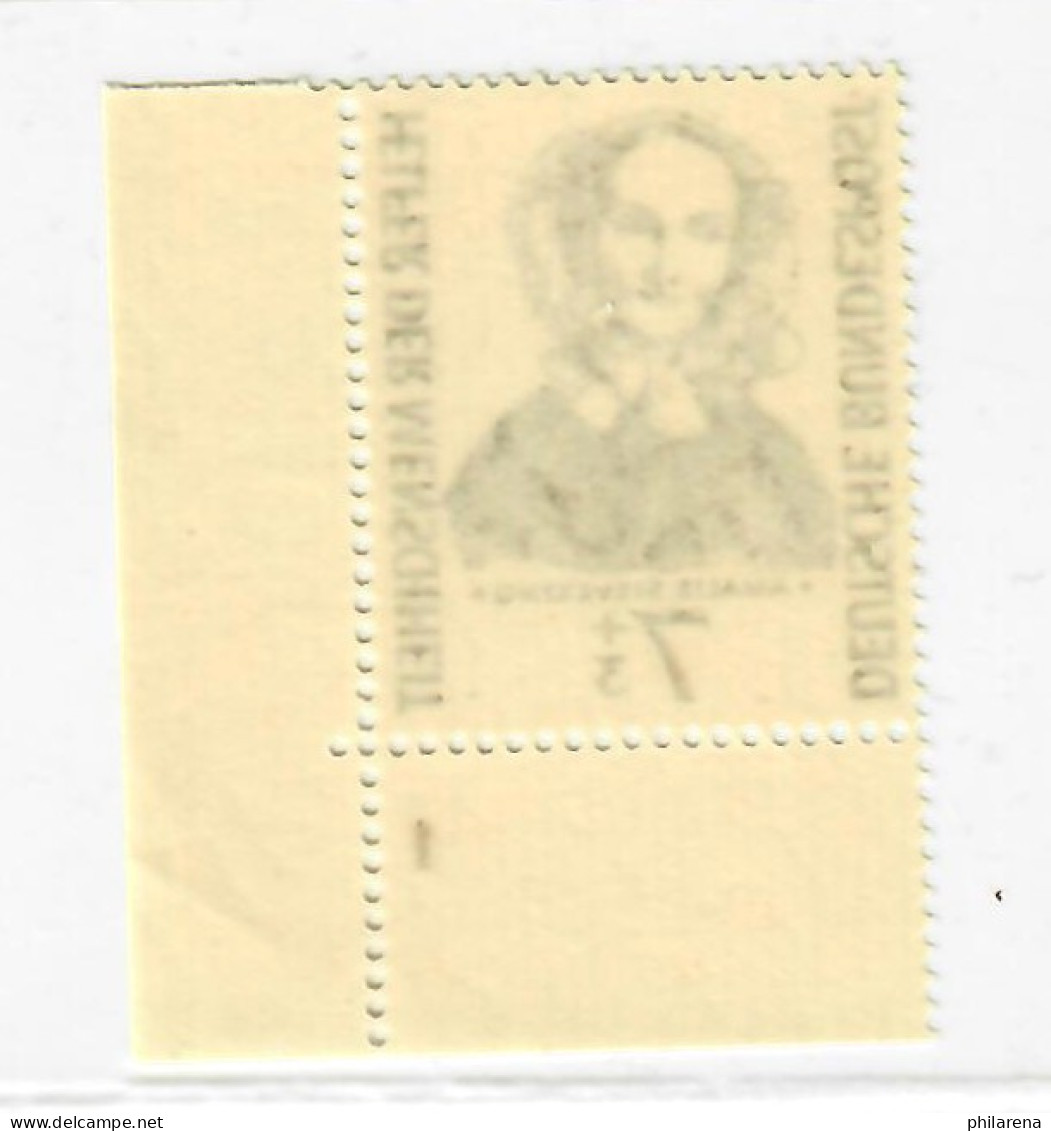 Bund: MiNr. 222 Mit Sektor Nr. 1  Im Eckrand, Postfrisch, ** - Unused Stamps