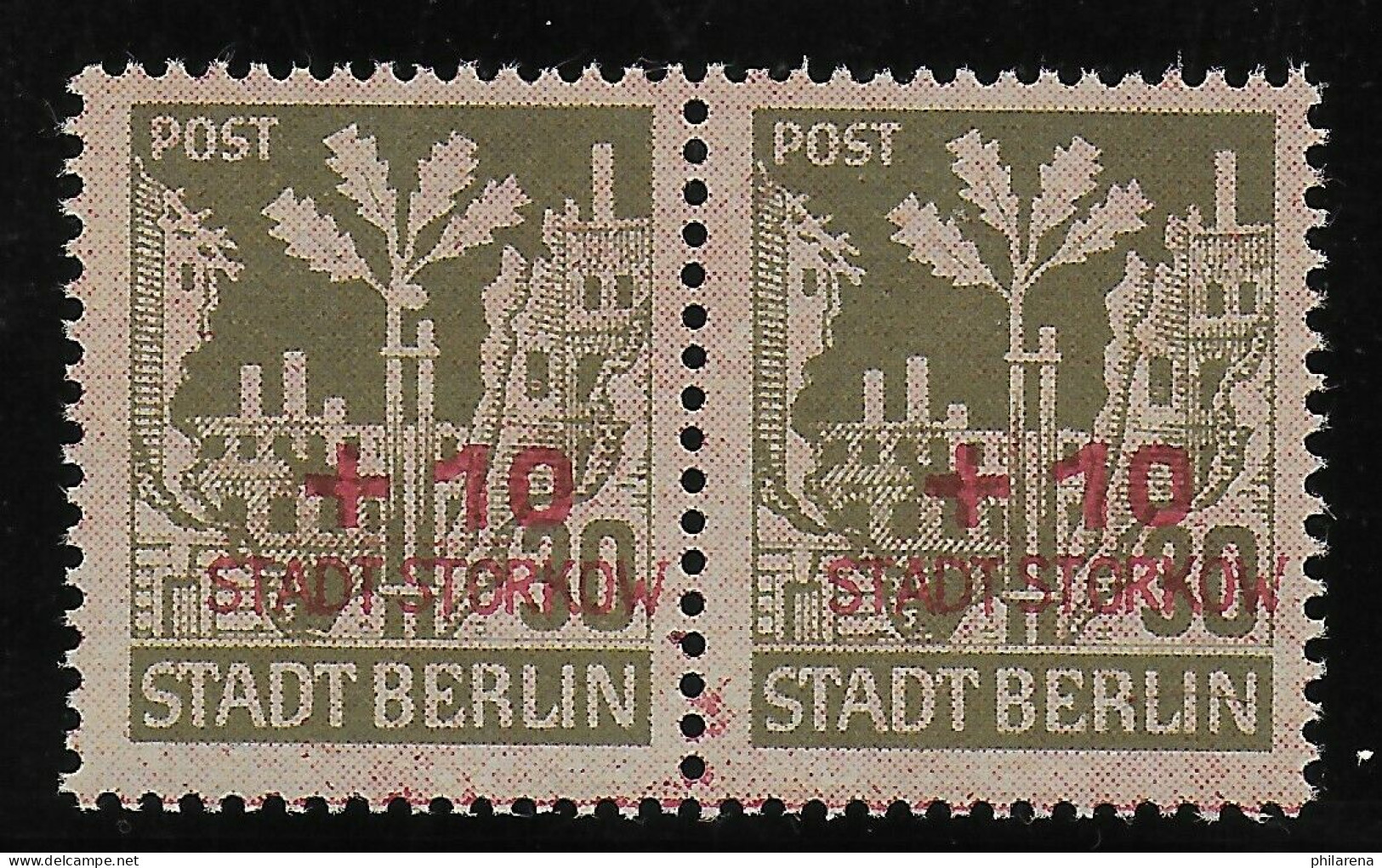 Stadt Storkow: MiNr. 8VI Und 8 Im Waagrechten Paar, Postfrisch, ** - Mint