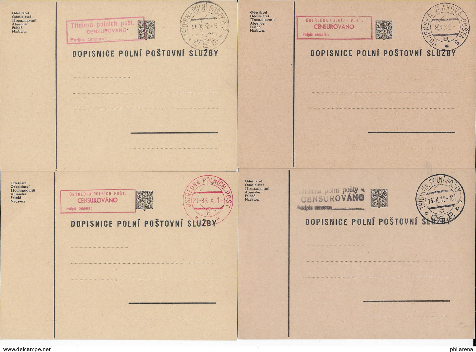 9x Blanko Feldpost Um 1938 Mit Zensurstempel - Other & Unclassified