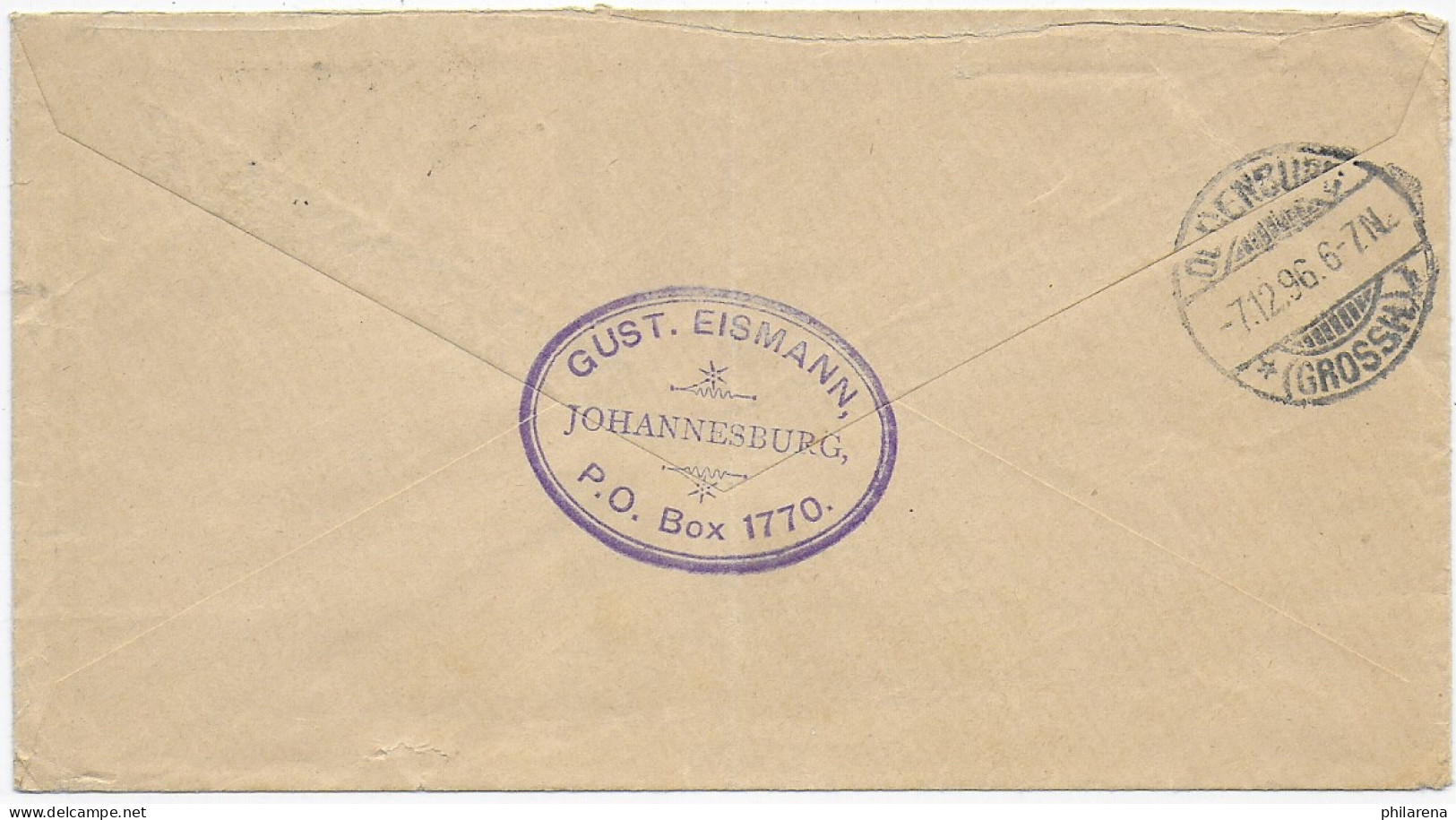 Johannesburg Transvaal, 1896 Nach Oldenburg, Hofgarteninspektor - Sonstige & Ohne Zuordnung
