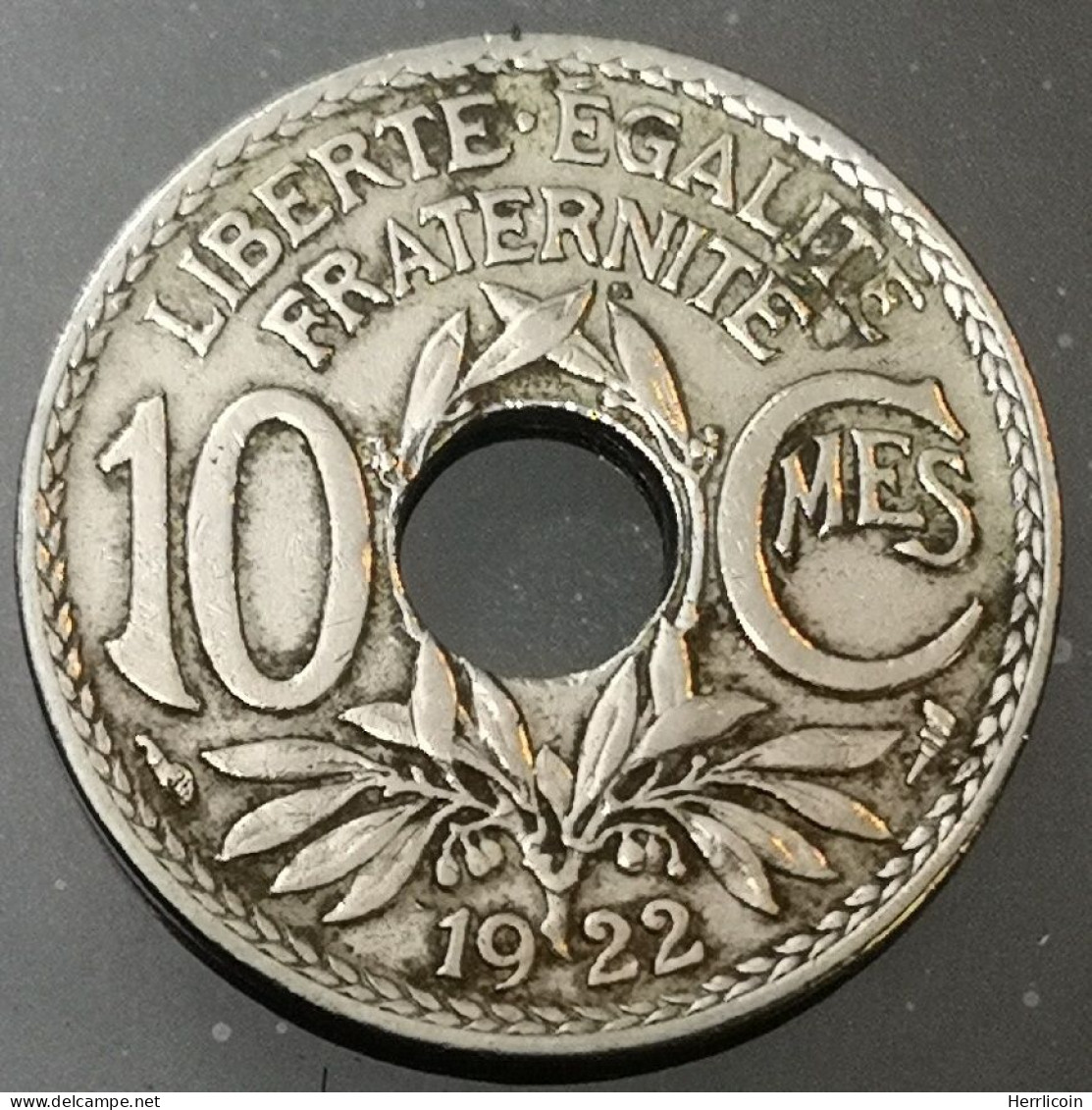 Monnaie France - 1922 - 10 Centimes Lindauer Cupronickel, Non Souligné - 25 Centimes