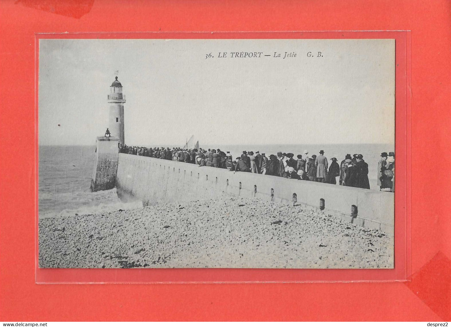 76 LE TREPORT Cpa Animée La Jetée        36 Edit GB - Le Treport