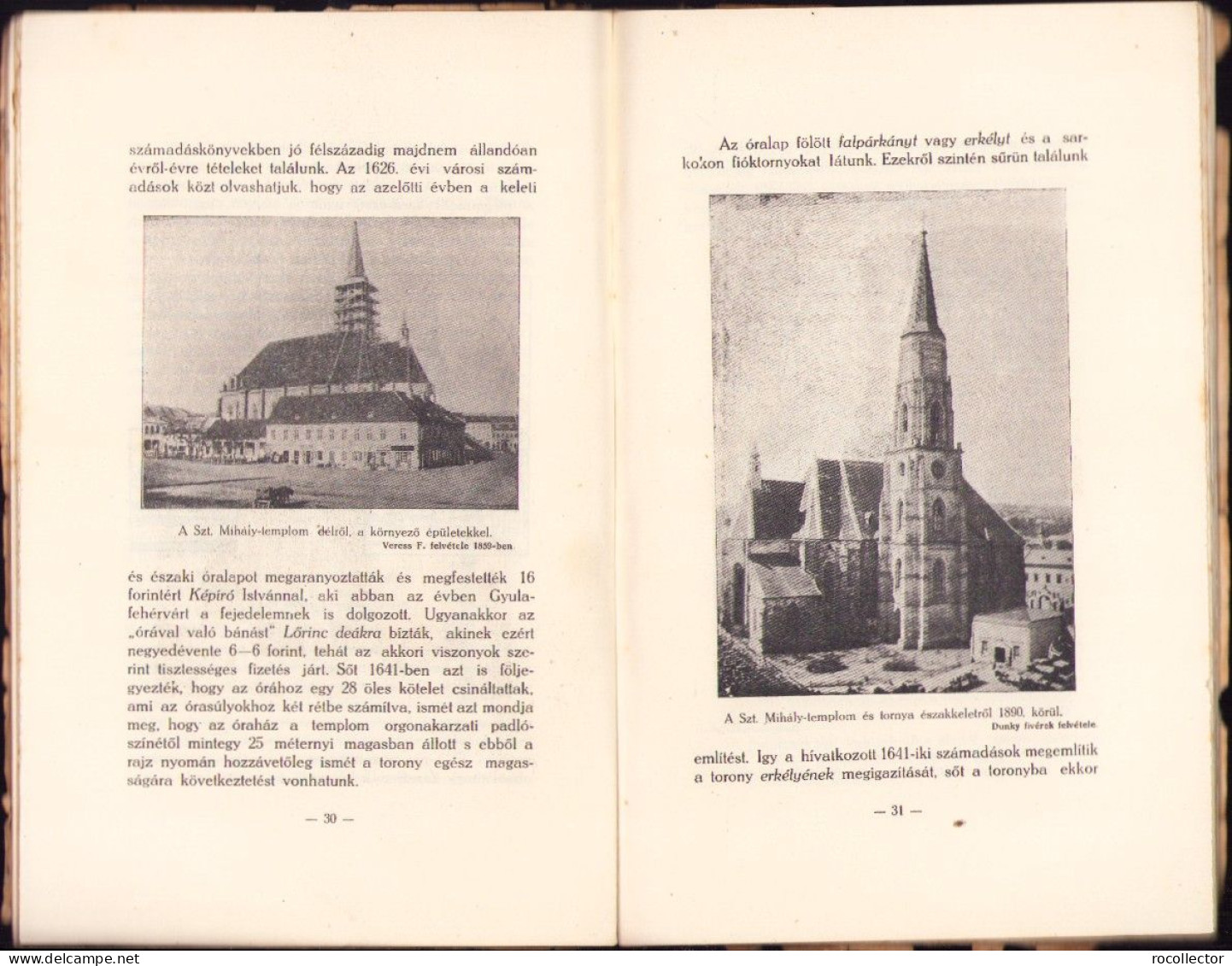 A kolozsvári Szent Mihály egyház. Emlékfüzet az 1924 okt. 2-12. harangszentelési ünnepségek alkalmával Kolozsvar 649SP